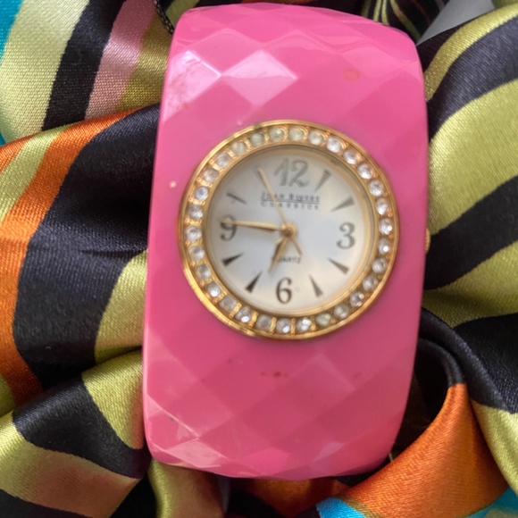 VTG J. Rivers signature cuff/bracelet/watch, pink - Picture 2 of 9